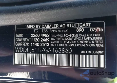 2016 Mercedes-Benz Cls 400 from USA, damaged, VIN WDDLJ6FB7GA163860